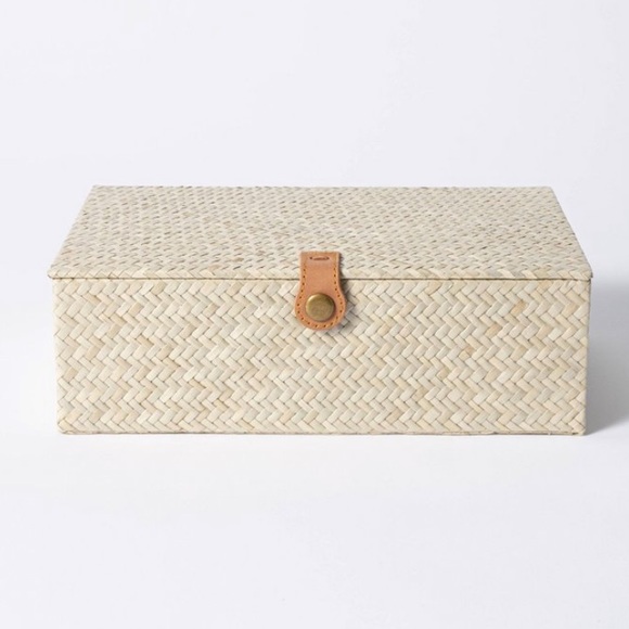 THRESHOLD Studio McGee Pandan Zig Zag Woven Box